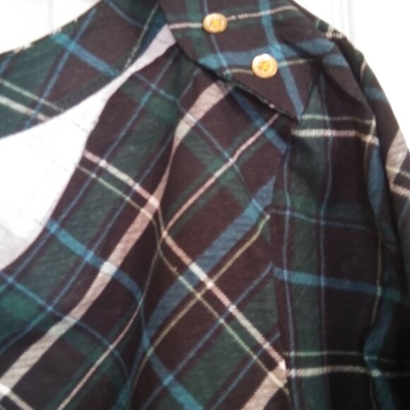Jessica London Boatneck Tunic Dk Navy/Green Plaid Plus 5X-6X NWT - Picture 4 of 4